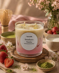 9 oz strawberry matcha candle